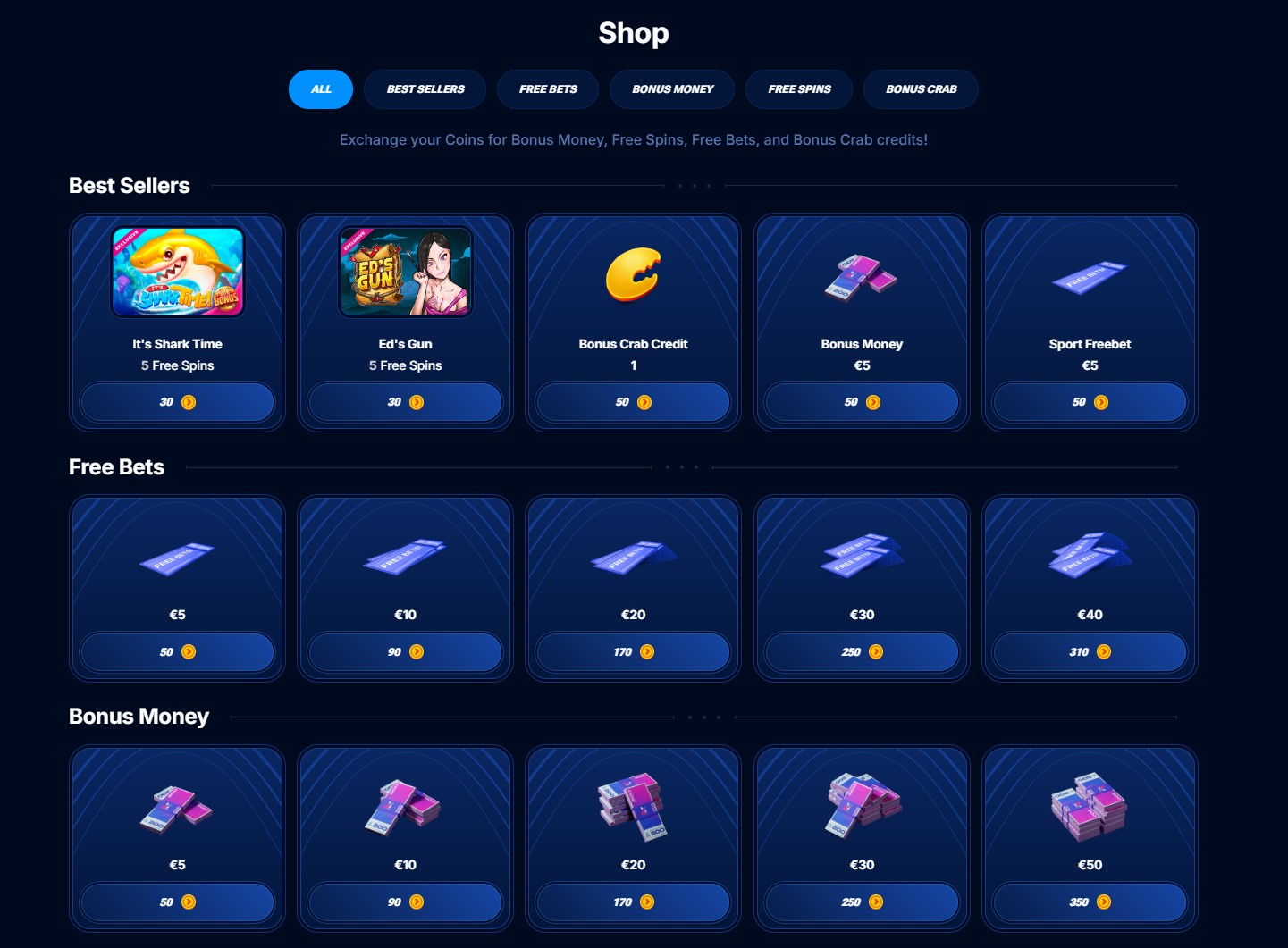 Bonus trgovina v Boomerang Casino